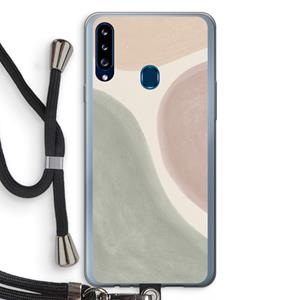CaseCompany Geo #6: Samsung Galaxy A20s Transparant Hoesje met koord