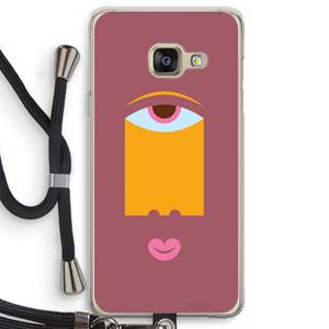 CaseCompany Mono V: Samsung Galaxy A3 (2016) Transparant Hoesje met koord