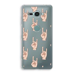 CaseCompany Rock: Sony Xperia XZ2 Compact Transparant Hoesje