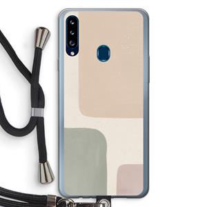 CaseCompany Geo #7: Samsung Galaxy A20s Transparant Hoesje met koord
