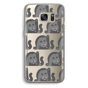 CaseCompany Cats: Samsung Galaxy S7 Transparant Hoesje