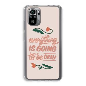 CaseCompany Optimistic flower girl: Xiaomi Redmi Note 10S Transparant Hoesje