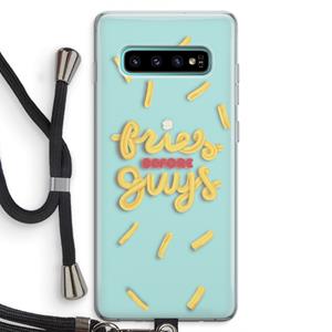 CaseCompany Always fries: Samsung Galaxy S10 Plus Transparant Hoesje met koord