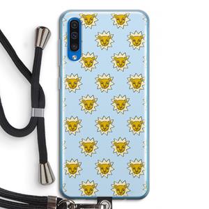 CaseCompany Leeuwenkoppen: Samsung Galaxy A50 Transparant Hoesje met koord