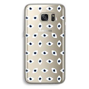CaseCompany Eyes pattern: Samsung Galaxy S7 Transparant Hoesje