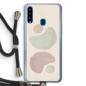 CaseCompany Geo #10: Samsung Galaxy A20s Transparant Hoesje met koord