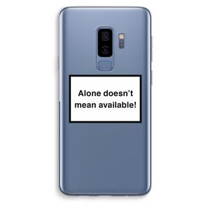CaseCompany Alone: Samsung Galaxy S9 Plus Transparant Hoesje