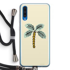 CaseCompany Palmboom: Samsung Galaxy A50 Transparant Hoesje met koord