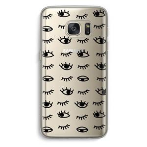 CaseCompany Eye pattern #2: Samsung Galaxy S7 Transparant Hoesje