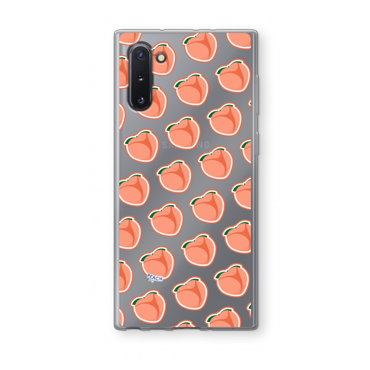 CaseCompany Just peachy: Samsung Galaxy Note 10 Transparant Hoesje