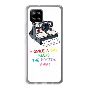 CaseCompany Smile: Samsung Galaxy A42 5G Transparant Hoesje