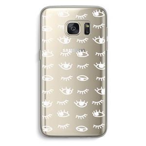 CaseCompany Eye pattern #3: Samsung Galaxy S7 Transparant Hoesje