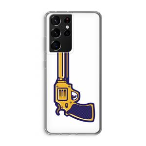CaseCompany Pew Pew Pew: Samsung Galaxy S21 Ultra Transparant Hoesje