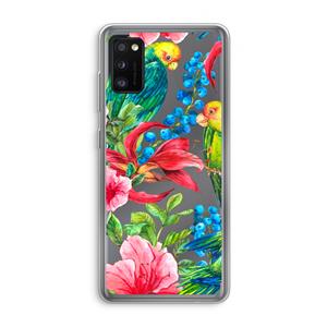 CaseCompany Papegaaien: Samsung Galaxy A41 Transparant Hoesje