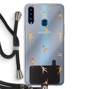 CaseCompany Dans #2: Samsung Galaxy A20s Transparant Hoesje met koord