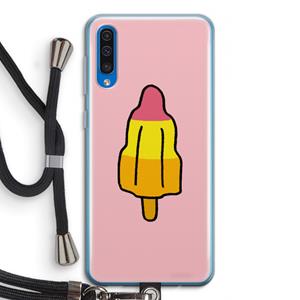 CaseCompany Raketijsje: Samsung Galaxy A50 Transparant Hoesje met koord