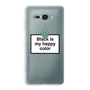 CaseCompany Black is my happy color: Sony Xperia XZ2 Compact Transparant Hoesje