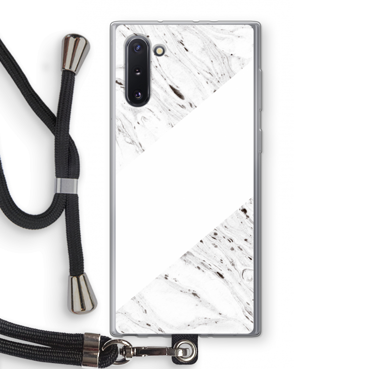 CaseCompany Biggest stripe: Samsung Galaxy Note 10 Transparant Hoesje met koord