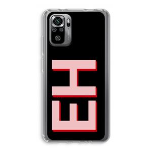CaseCompany Monogram: Xiaomi Redmi Note 10S Transparant Hoesje