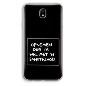 CaseCompany Schotelvod: Samsung Galaxy J7 (2017) Transparant Hoesje