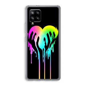 CaseCompany Hold My Heart: Samsung Galaxy A42 5G Transparant Hoesje