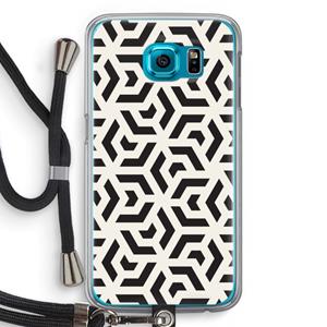 CaseCompany Crazy pattern: Samsung Galaxy S6 Transparant Hoesje met koord