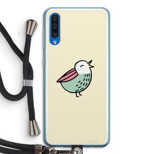 CaseCompany Birdy: Samsung Galaxy A50 Transparant Hoesje met koord