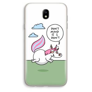 CaseCompany Unicorn: Samsung Galaxy J7 (2017) Transparant Hoesje