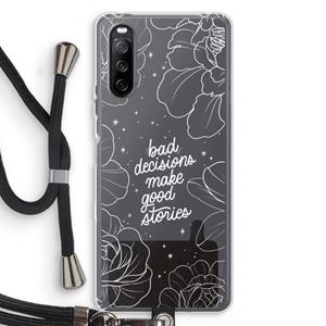 CaseCompany Good stories: Sony Sony Xperia 10 III Transparant Hoesje met koord