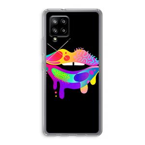 CaseCompany Lip Palette: Samsung Galaxy A42 5G Transparant Hoesje