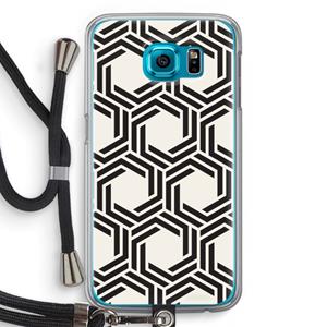 CaseCompany Geometrisch patroon: Samsung Galaxy S6 Transparant Hoesje met koord