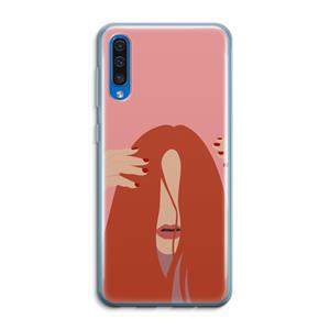CaseCompany Woke up like this: Samsung Galaxy A50 Transparant Hoesje