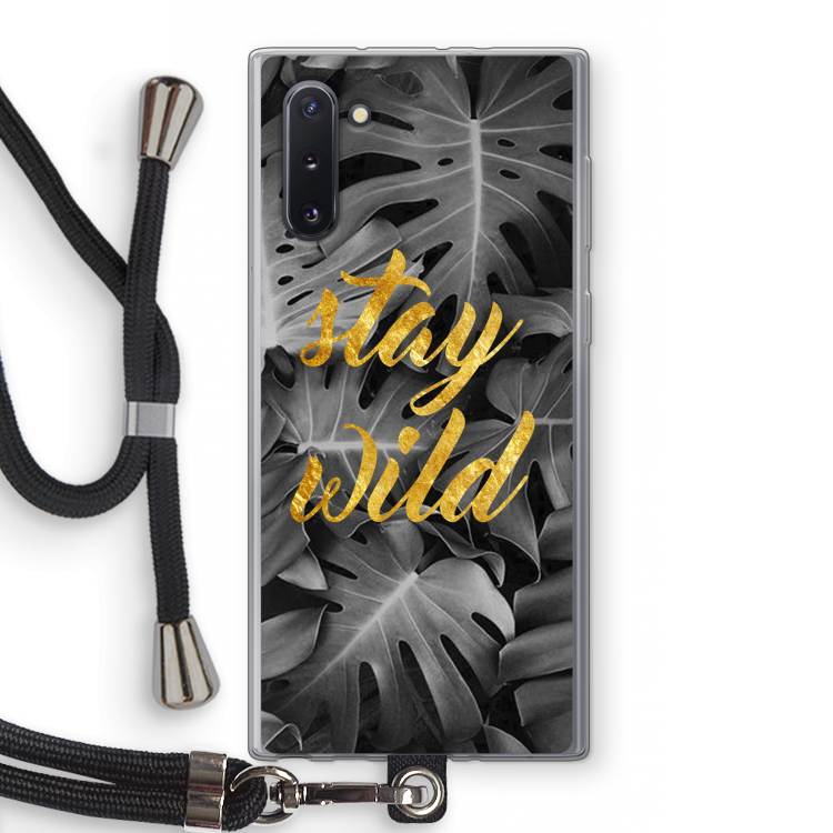 CaseCompany Stay wild: Samsung Galaxy Note 10 Transparant Hoesje met koord