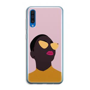 CaseCompany Yellow glasses: Samsung Galaxy A50 Transparant Hoesje