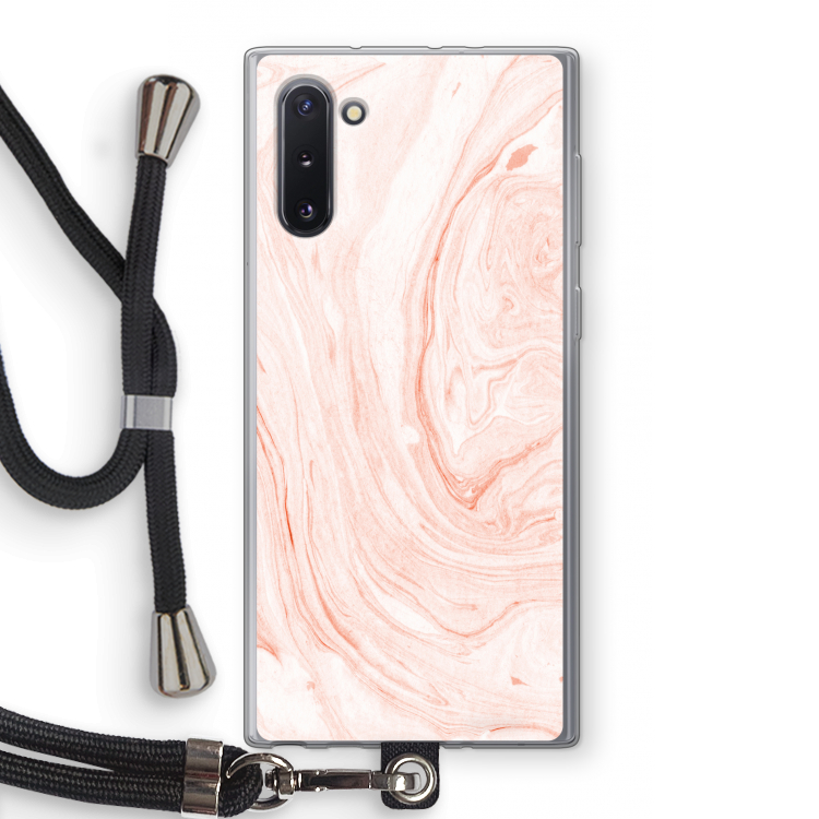 CaseCompany Peach bath: Samsung Galaxy Note 10 Transparant Hoesje met koord