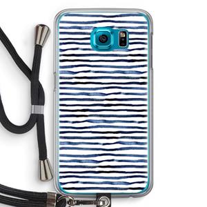 CaseCompany Verrassende lijnen: Samsung Galaxy S6 Transparant Hoesje met koord