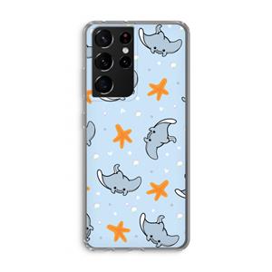 CaseCompany Manta: Samsung Galaxy S21 Ultra Transparant Hoesje