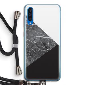 CaseCompany Combinatie marmer: Samsung Galaxy A50 Transparant Hoesje met koord