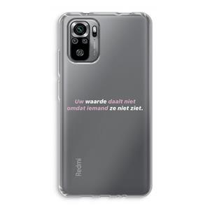 CaseCompany uw waarde daalt niet: Xiaomi Redmi Note 10S Transparant Hoesje