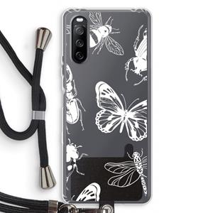 CaseCompany Tiny Bugs: Sony Sony Xperia 10 III Transparant Hoesje met koord