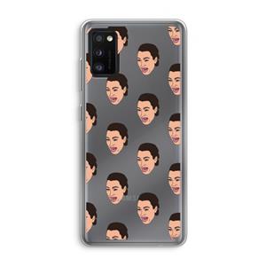 CaseCompany Ugly Cry Call: Samsung Galaxy A41 Transparant Hoesje