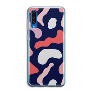 CaseCompany Memphis Shapes Pink: Samsung Galaxy A50 Transparant Hoesje