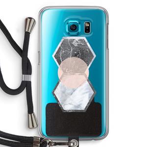 CaseCompany Creatieve toets: Samsung Galaxy S6 Transparant Hoesje met koord