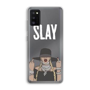 CaseCompany Slay All Day: Samsung Galaxy A41 Transparant Hoesje