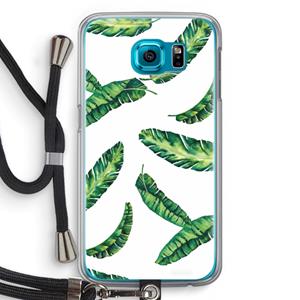 CaseCompany Lange bladeren: Samsung Galaxy S6 Transparant Hoesje met koord