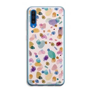 CaseCompany Terrazzo Memphis Pink: Samsung Galaxy A50 Transparant Hoesje