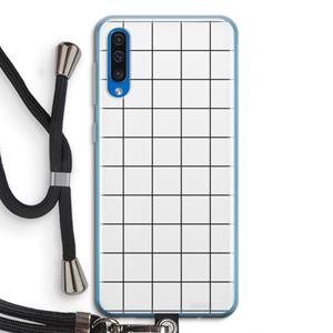 CaseCompany Rooster: Samsung Galaxy A50 Transparant Hoesje met koord