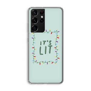 CaseCompany It's Lit: Samsung Galaxy S21 Ultra Transparant Hoesje
