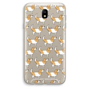 CaseCompany Doggy: Samsung Galaxy J7 (2017) Transparant Hoesje