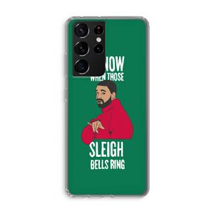 CaseCompany Sleigh Bells Ring: Samsung Galaxy S21 Ultra Transparant Hoesje